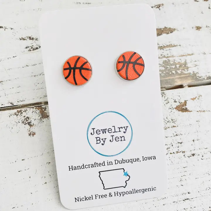 Basketball Stud Earrings