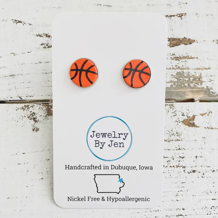 Basketball Stud Earrings