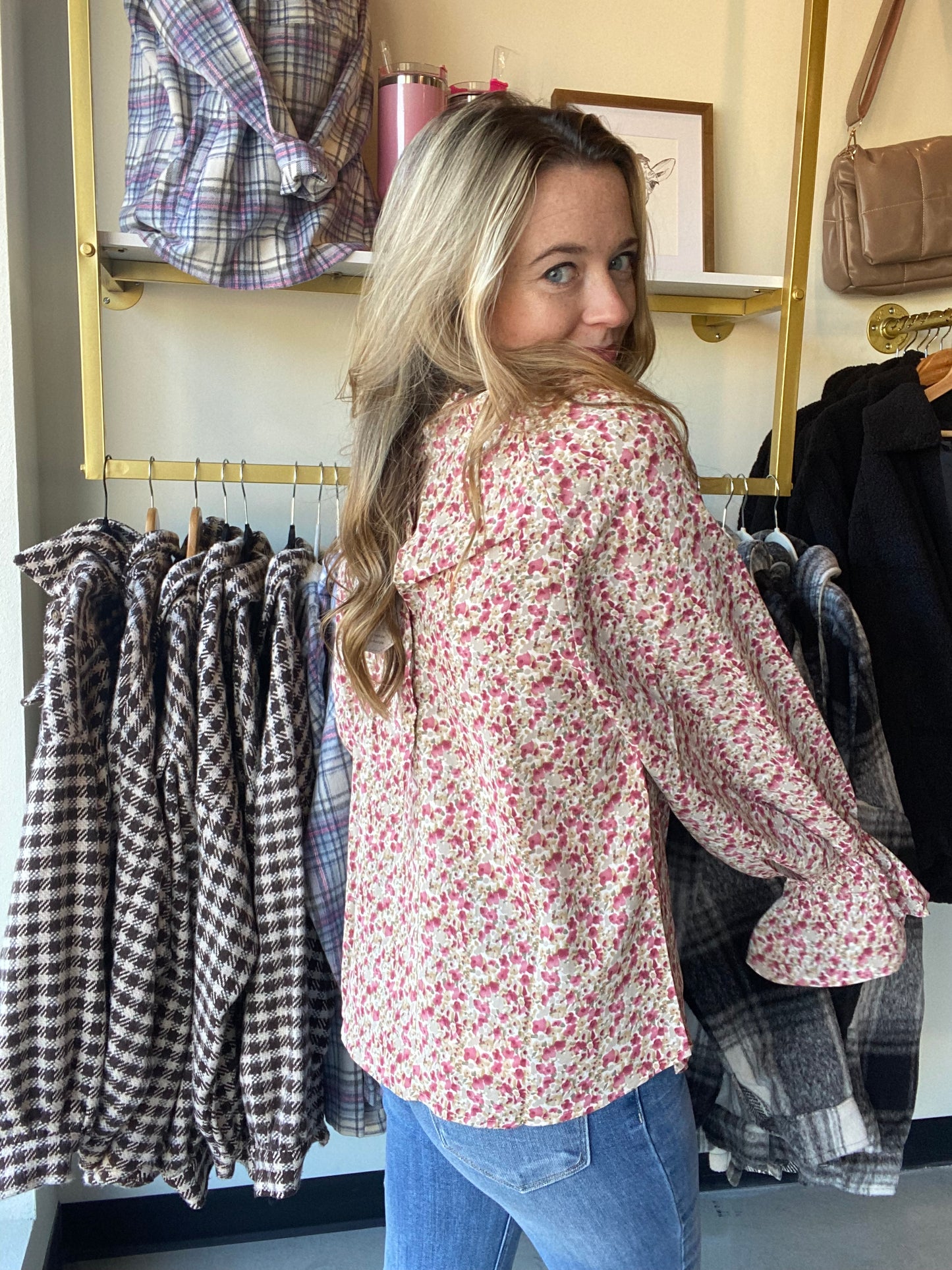 Cherry Mix Raglan Sleeve Blouse