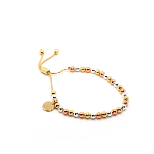 Tri Tone Adjustable Bracelet - 5mm