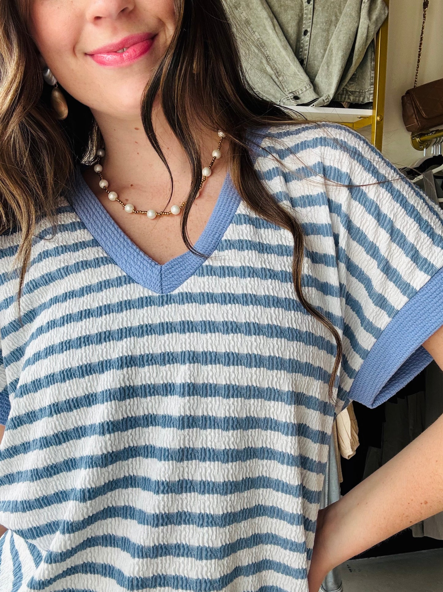 Heart To Heart Chambray Top