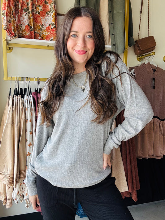Light Grey Corrine Pullover