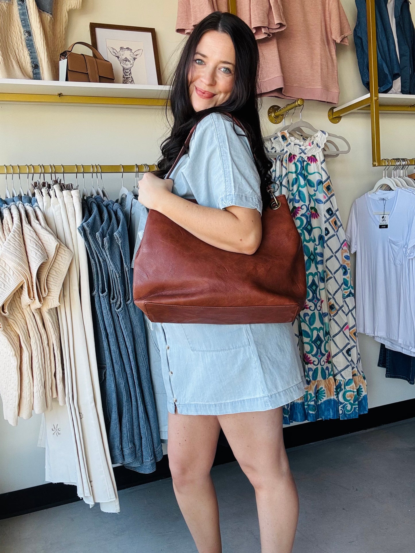 Collared Denim Mini Dress