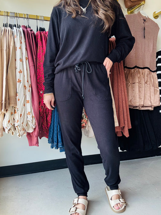 Black Corrine Joggers