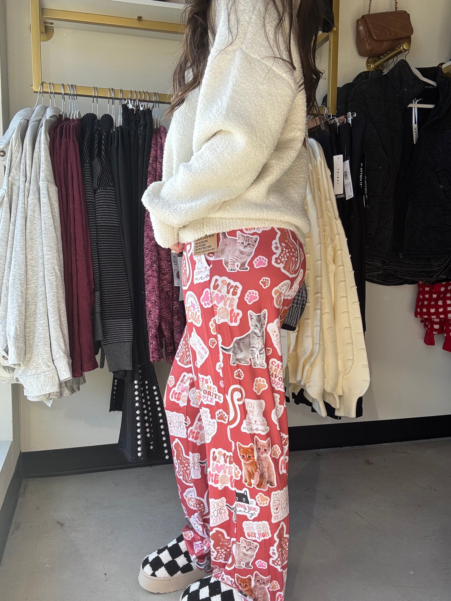 Kitten Stickers PJ Pants