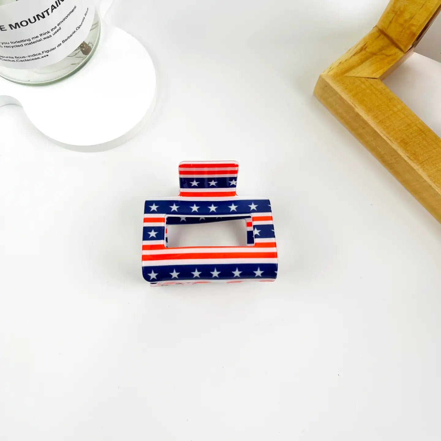 Independence Day Us Patriotic Star Pattern Square Hair Clip