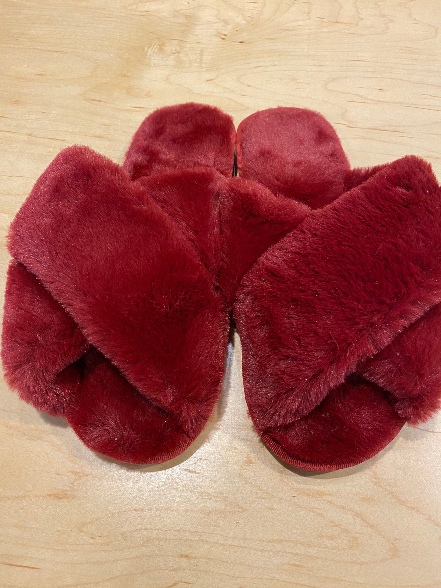 Criss Cross Slippers- Wine