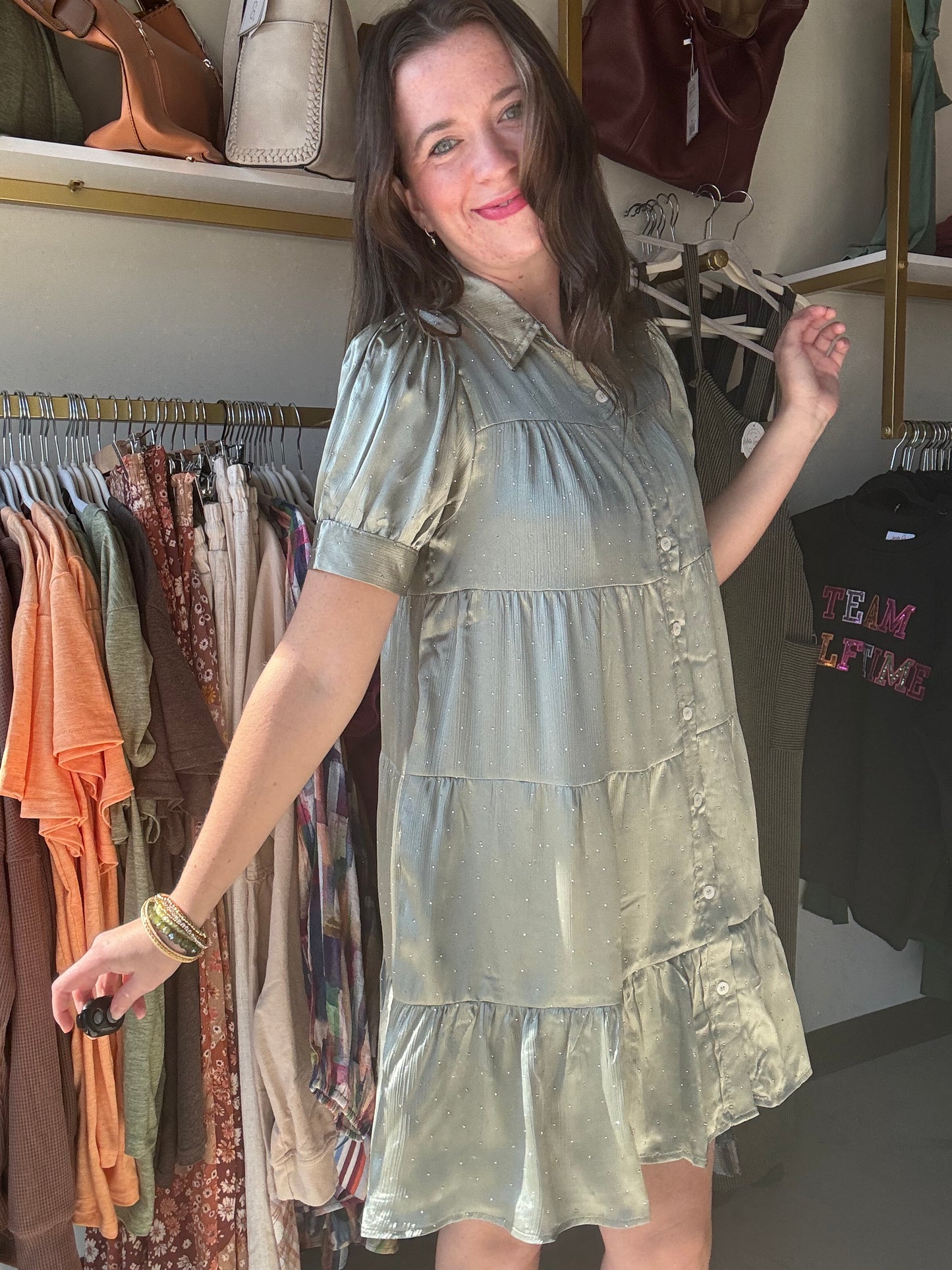 Sage Make a Statement Dress