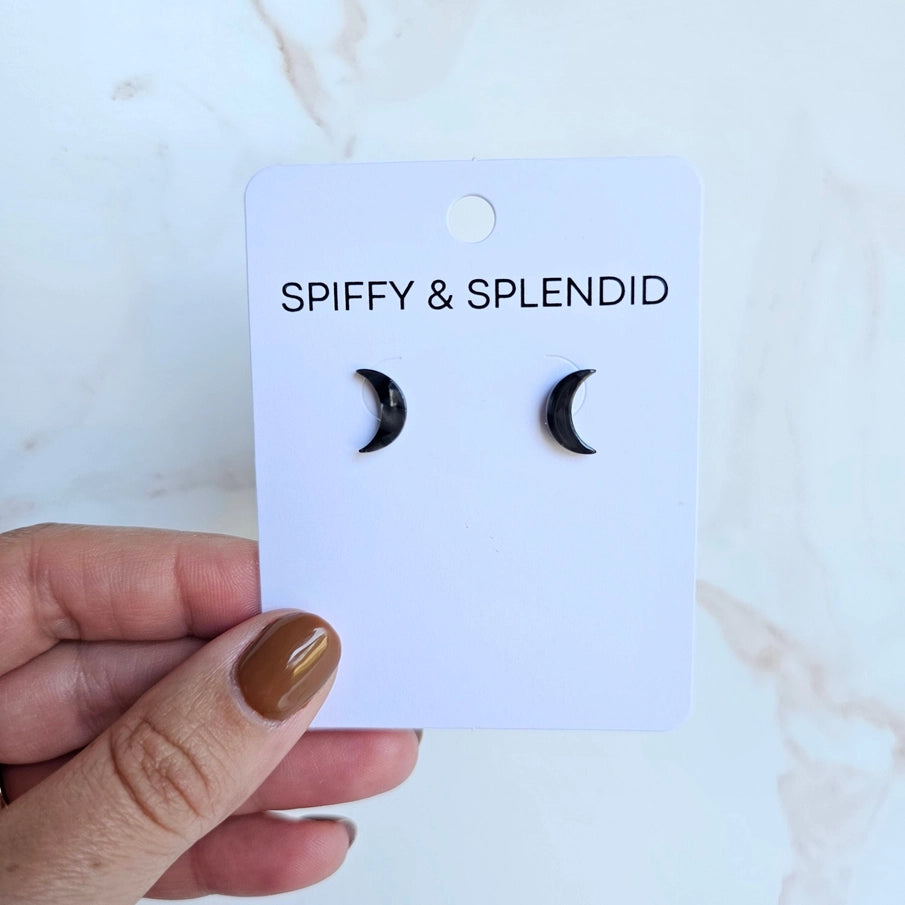 Moon Stud Earrings