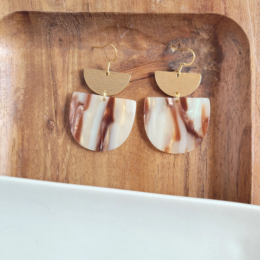 Harper Mocha Shimmer Earrings