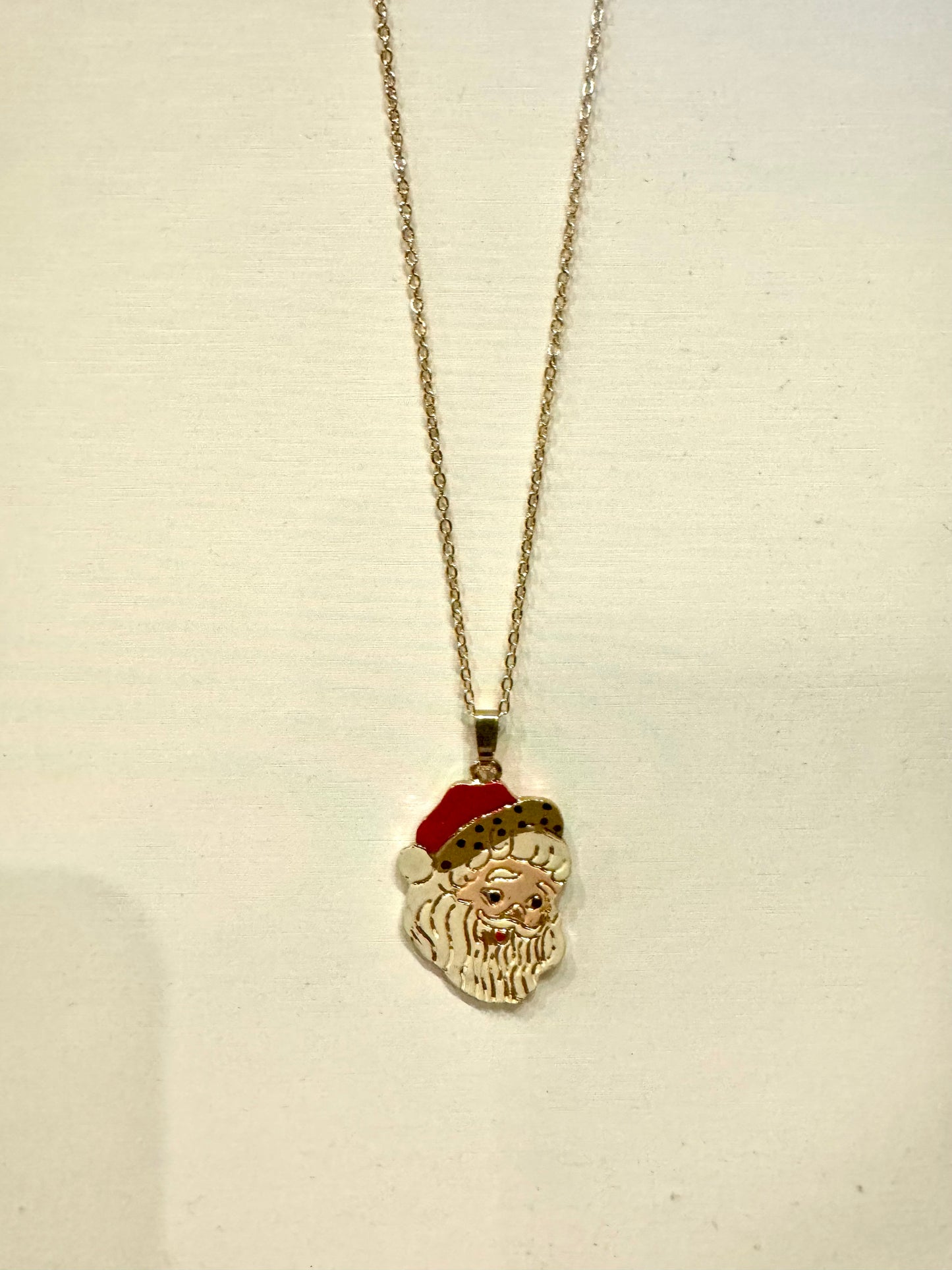 Simple Santa Pendant Necklace