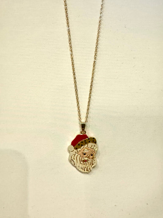 Simple Santa Pendant Necklace