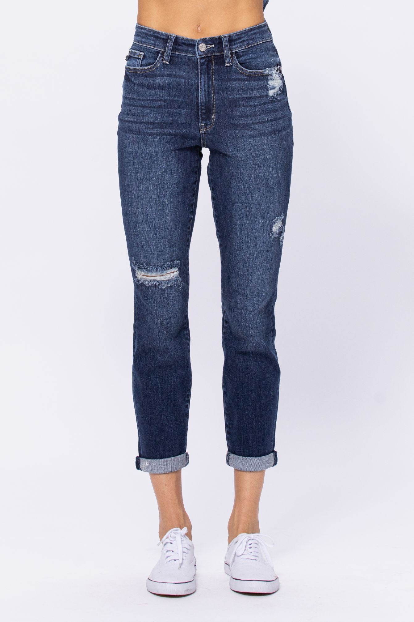 High Rise Boyfriend Denim - Plus Size