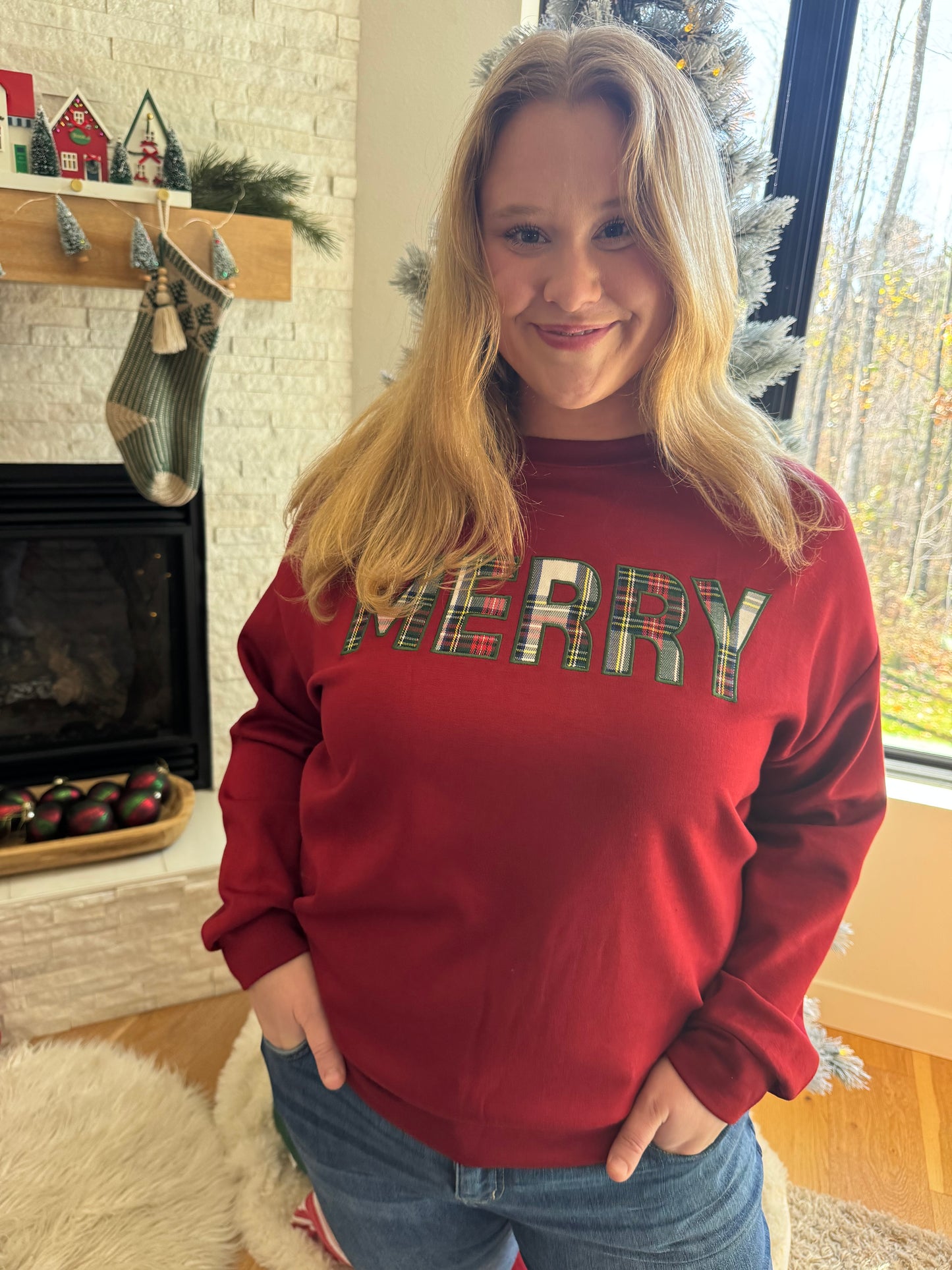 Merry Plaid Luxe Pullover