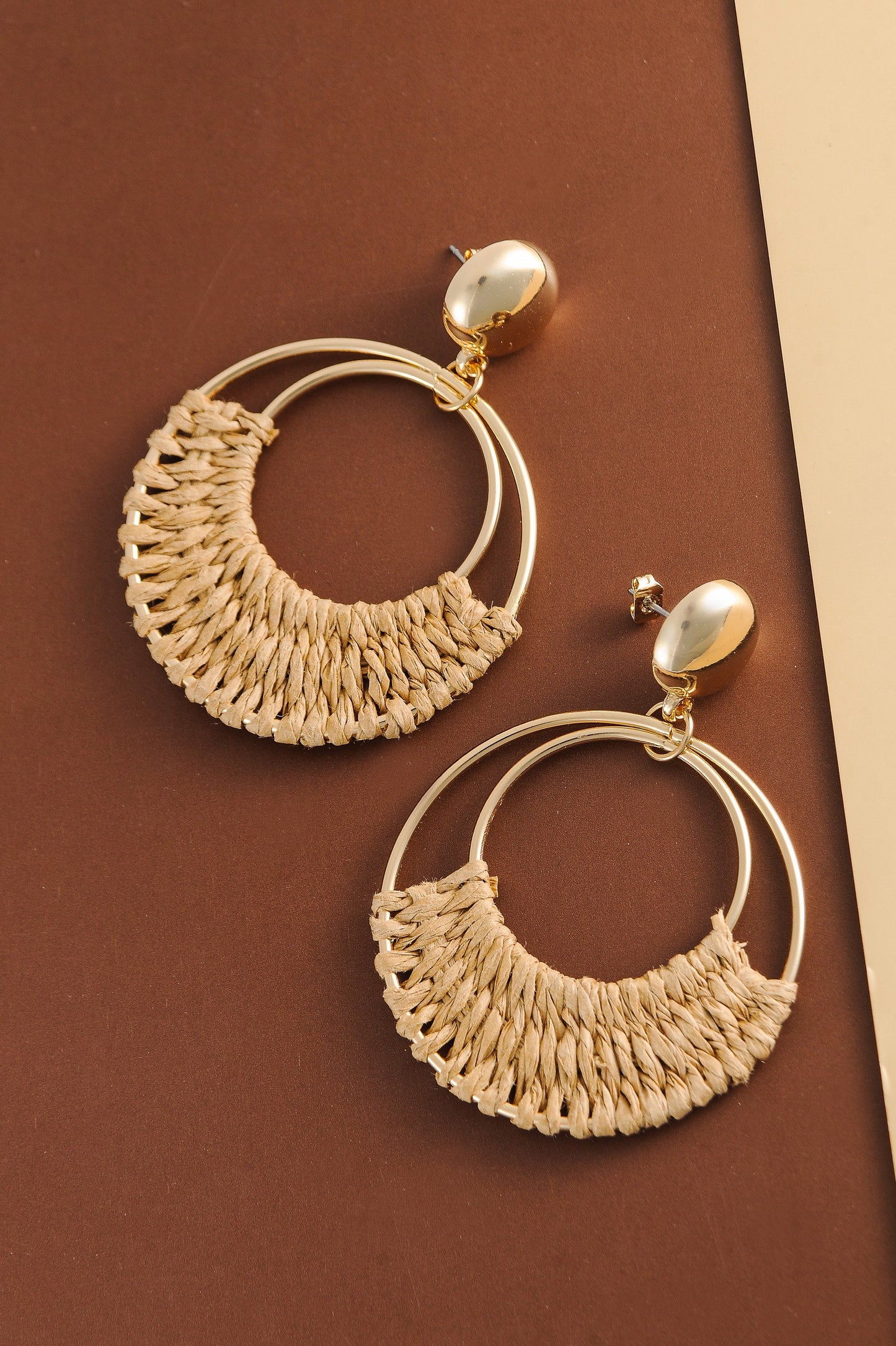 Boho Raffia Drop Earrings