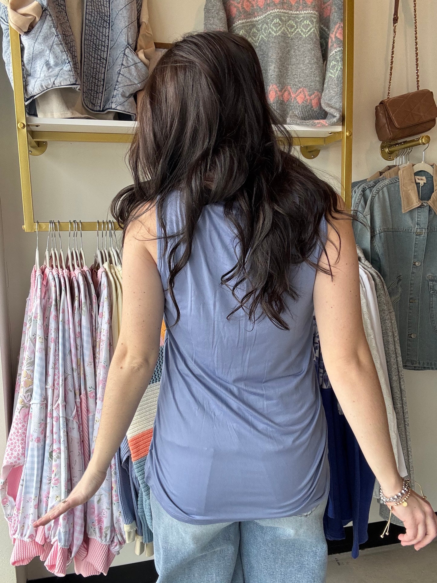 Denim Luxe Knit Tank