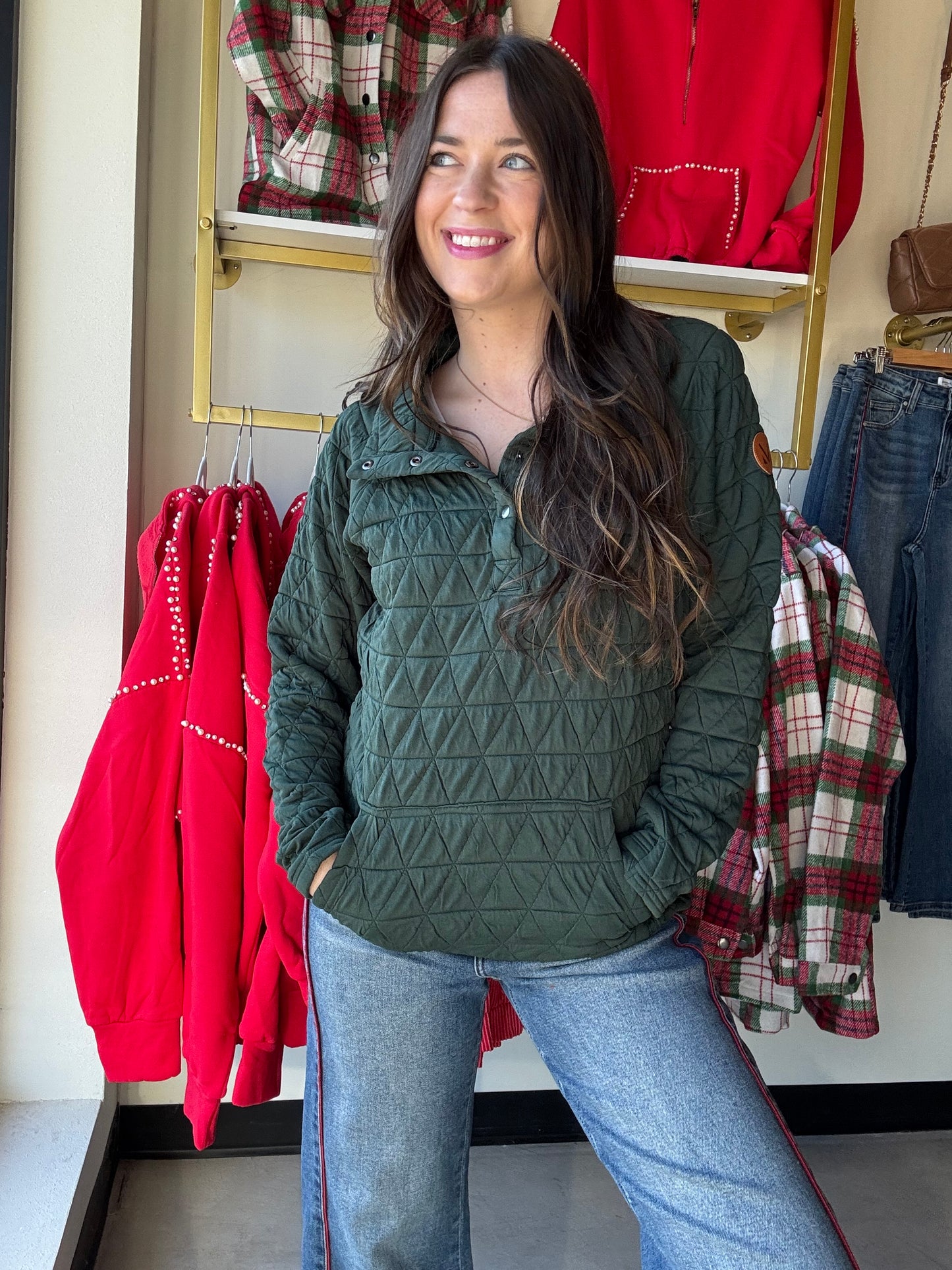 Hunter Geometric Snap Pullover