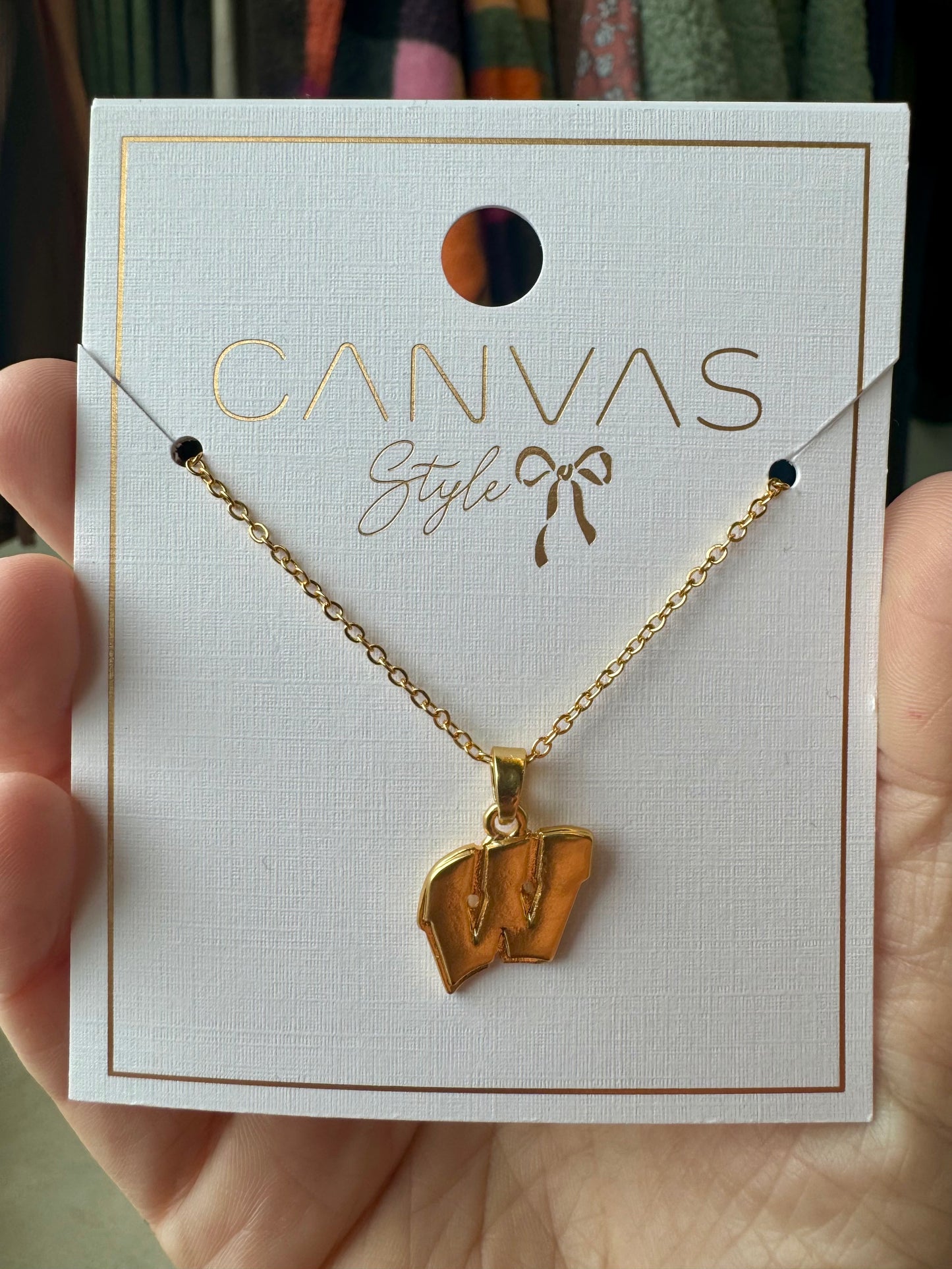 Badgers Gold Pendant Necklace