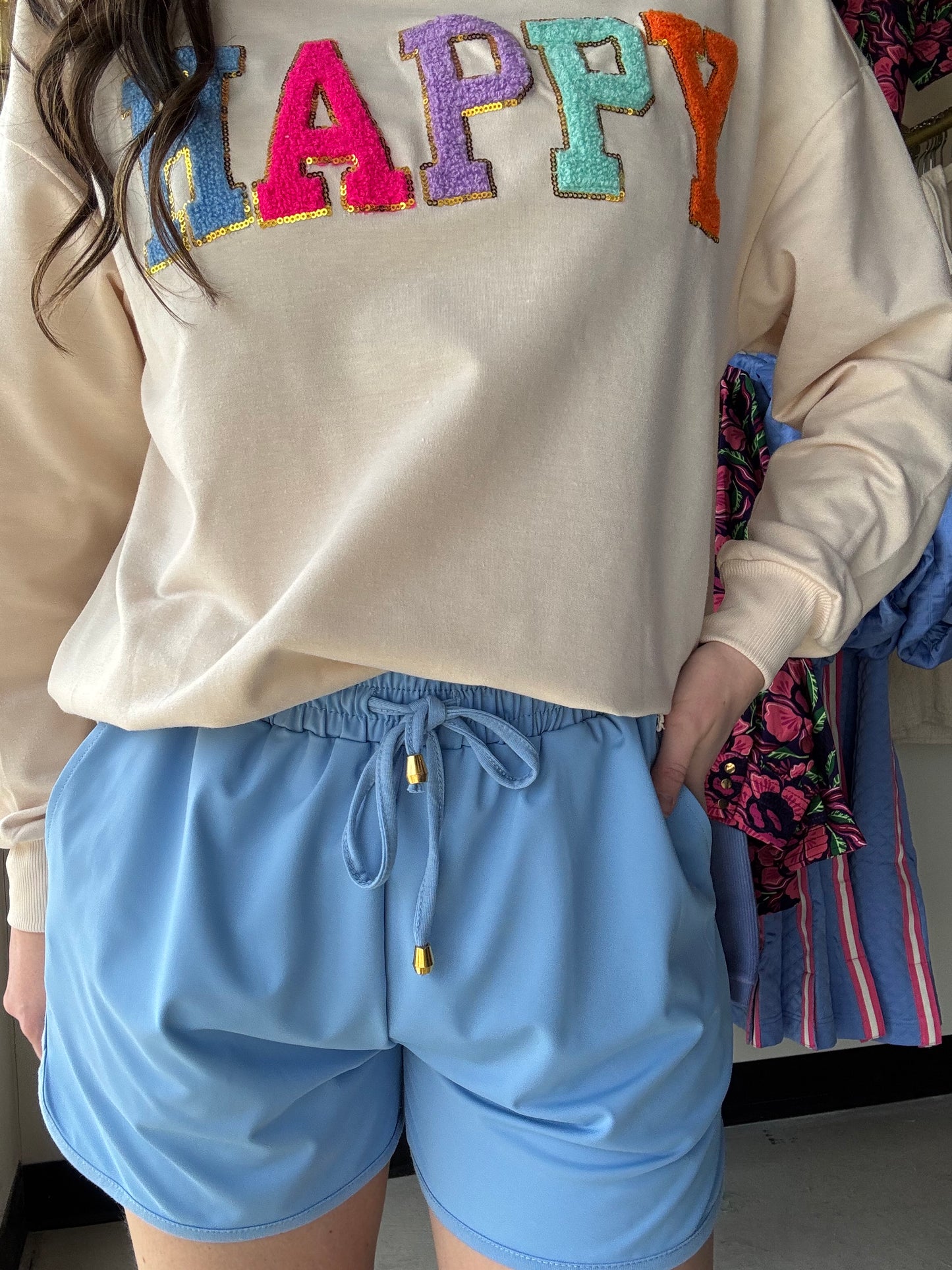 Dusty Blue Everyday Shorts