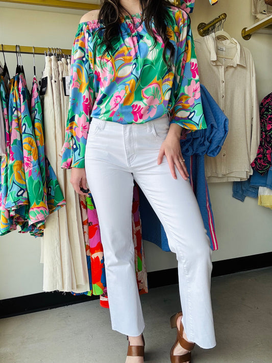 Optic White Kelsey Flare - Kut