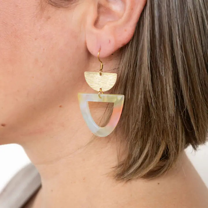 Irene Earrings - Iridescent Neon