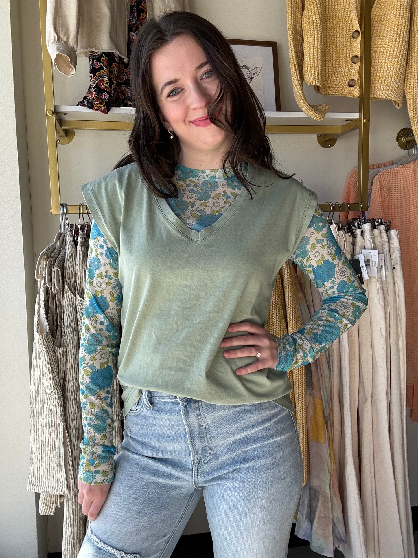 Light Olive Romy Tee