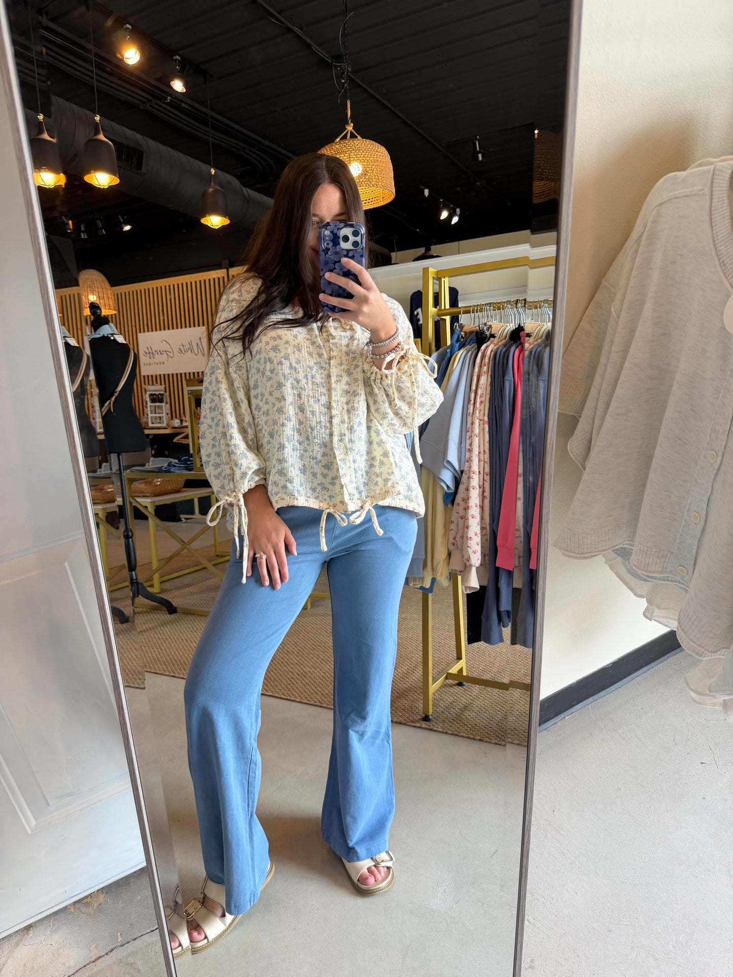 Vintage Floral Gauze Blouse