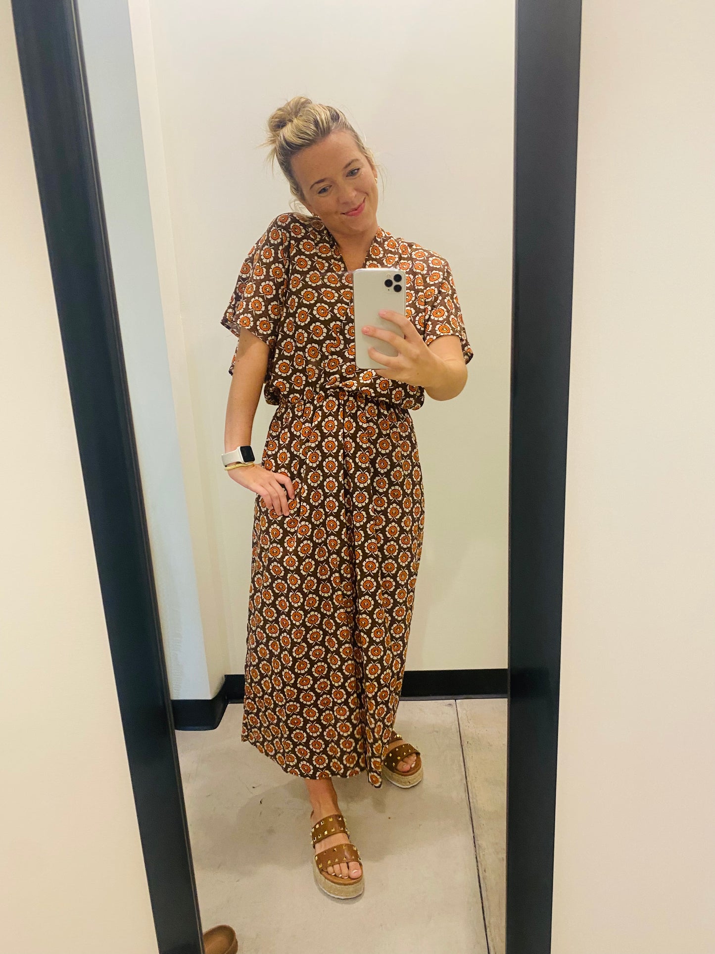 Geographic Printed Midi Dress