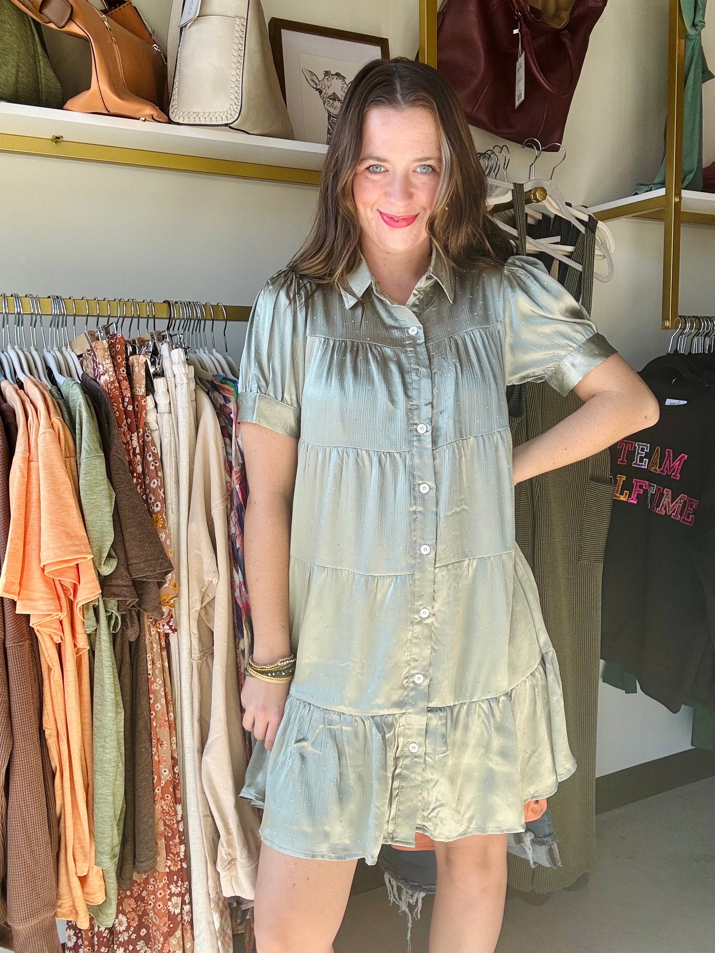 Sage Make a Statement Dress