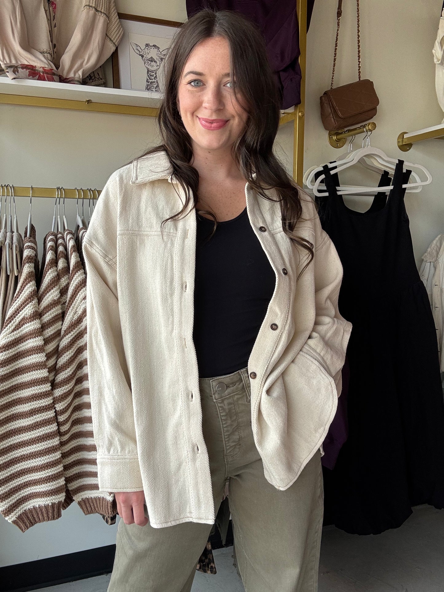 Oatmeal Woven Shacket