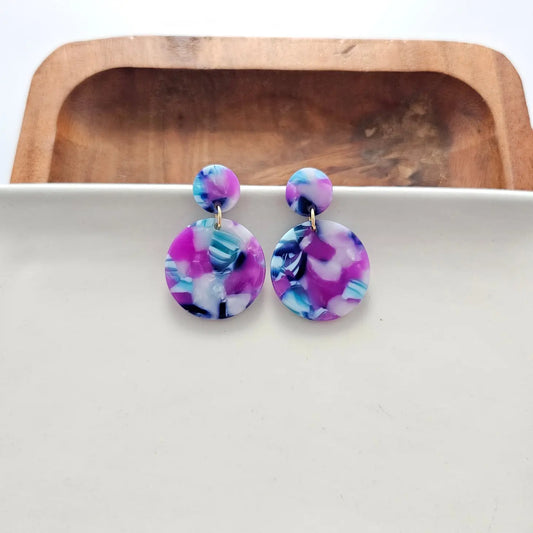 Addy Earrings- Purple Party