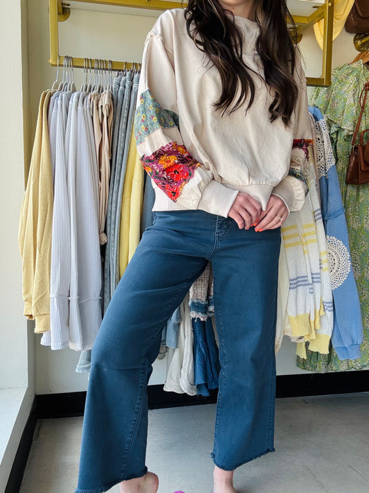 Slate Cropped Chloe Denim - RFM