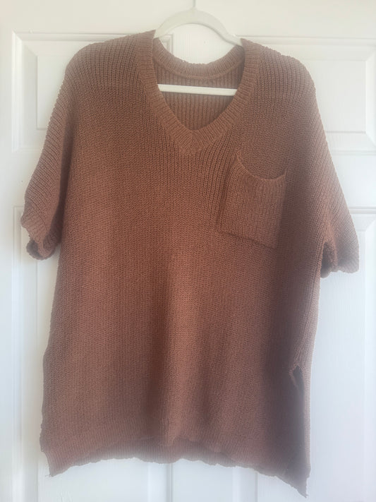 #121 Brown Sweater Tee
