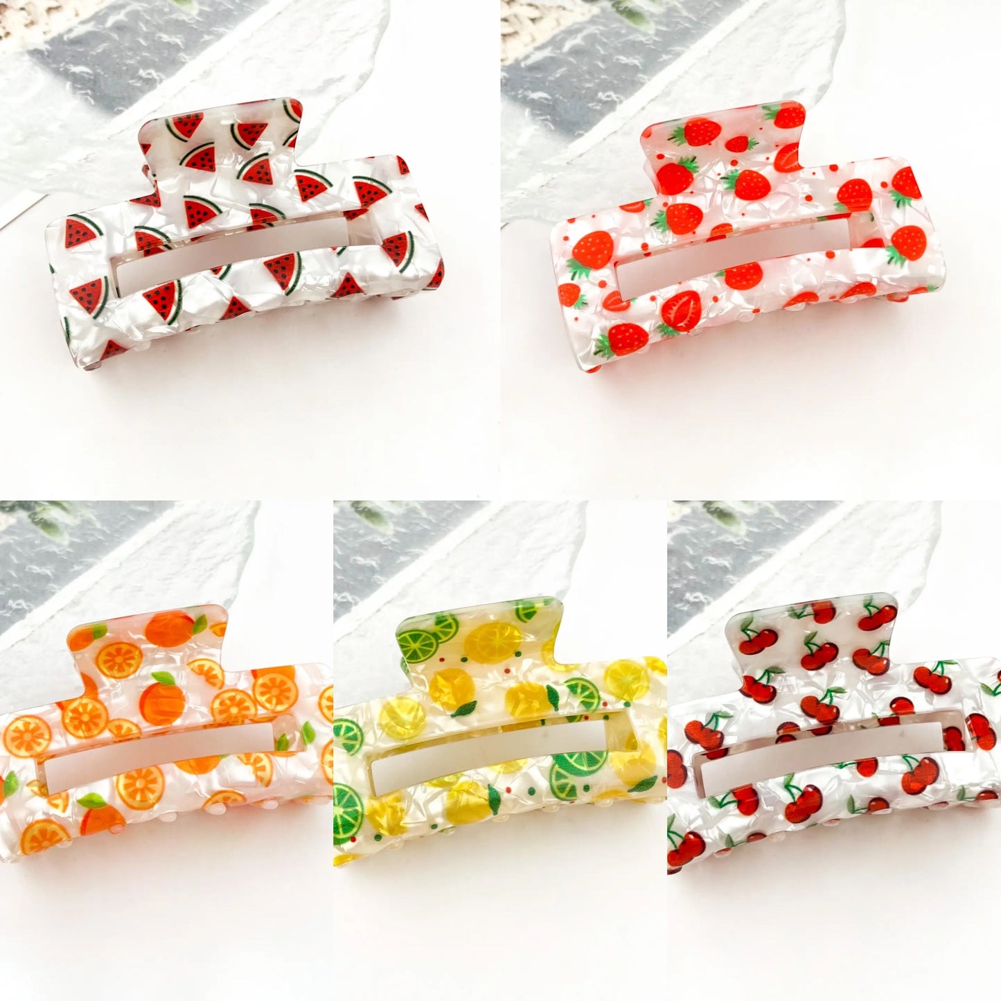 Acrylic Fruit Claw Clip