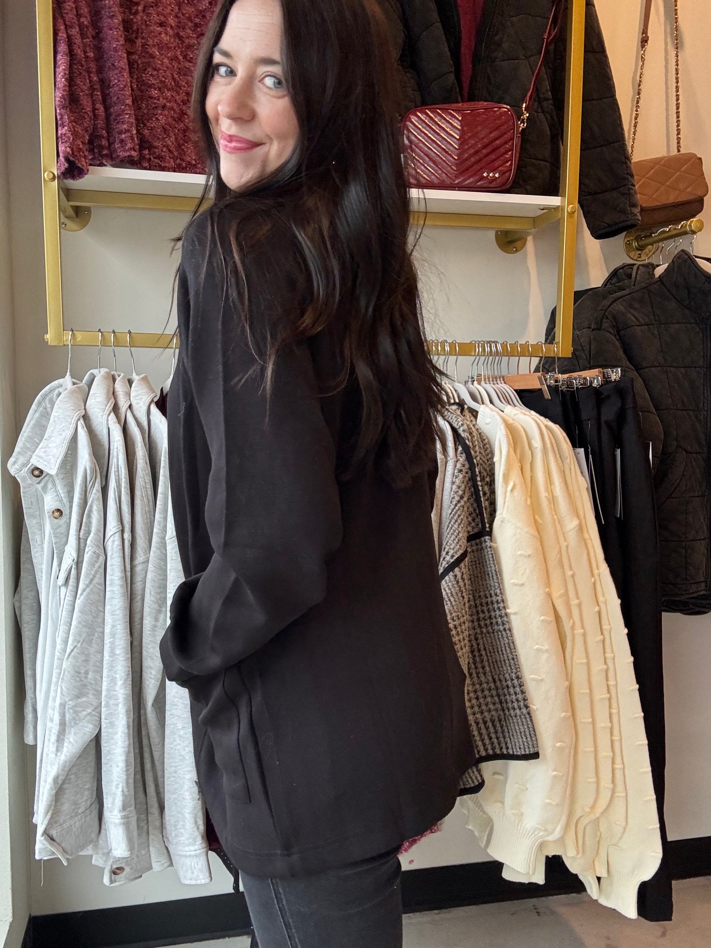 Techno Lux Zipper Cardigan