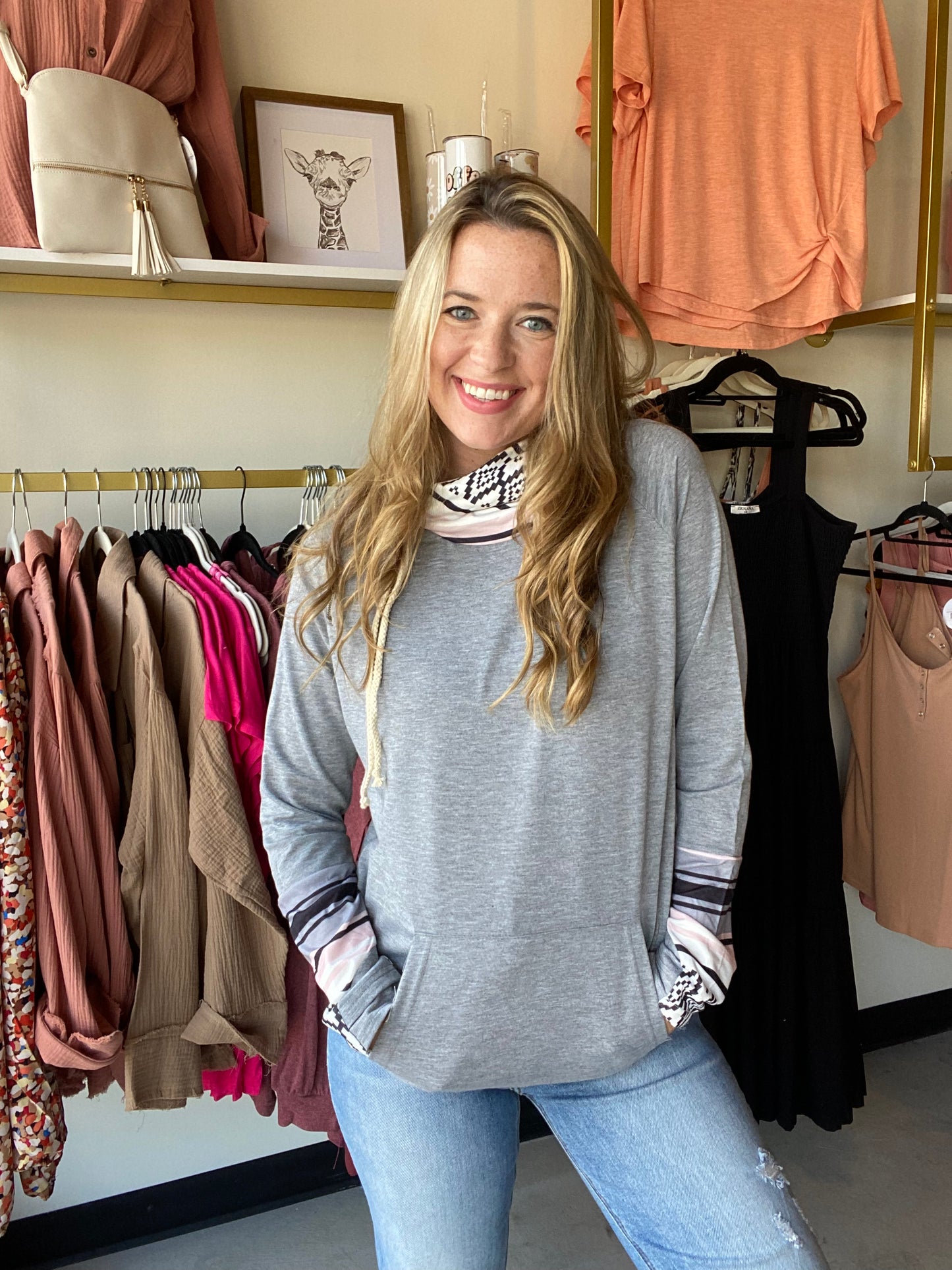 Chilly Days Aztec Hoodie