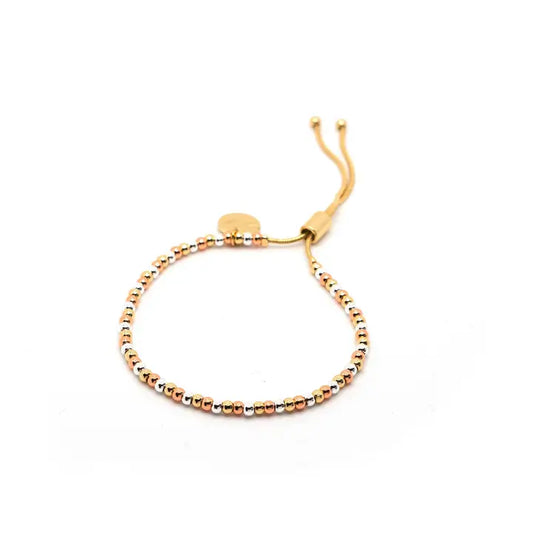 Tri Tone Adjustable Bracelet - 3mm
