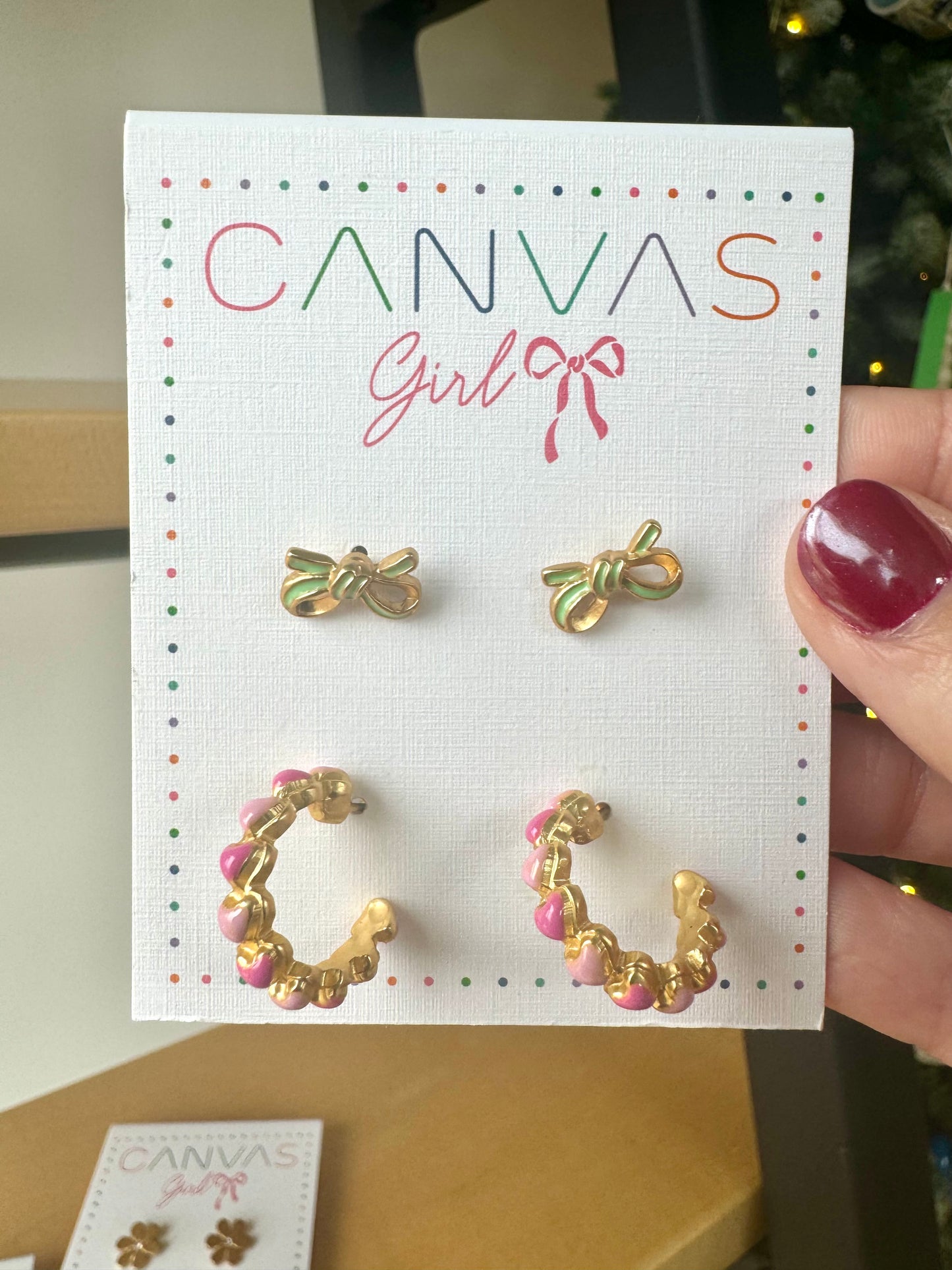 Maggie Bow & Hoop Earrings