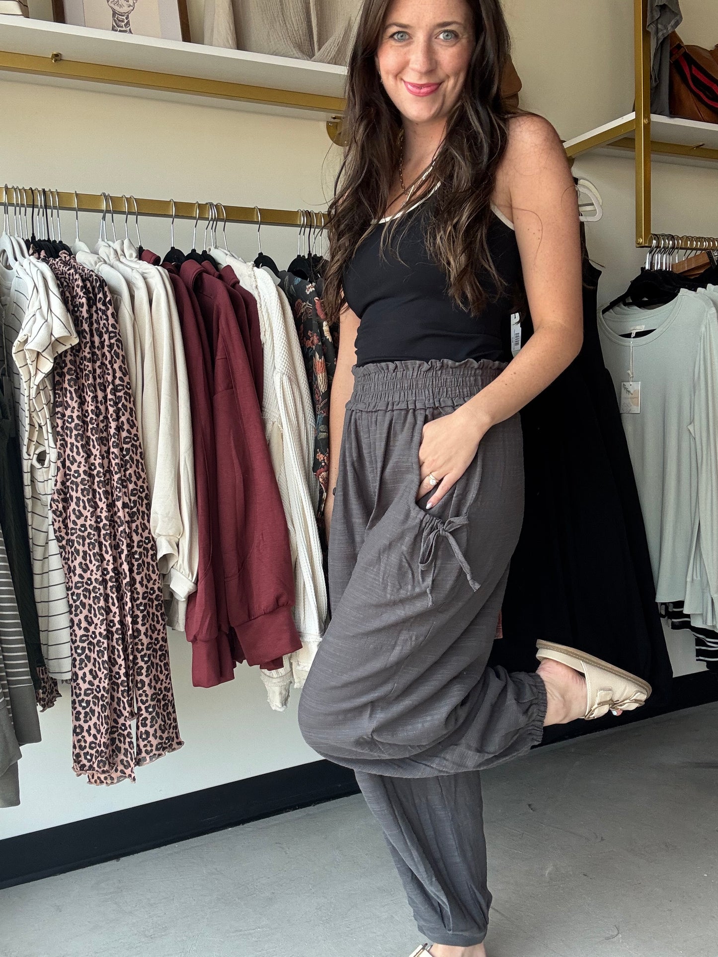 Ash Voluminous Relaxed Fit Pants