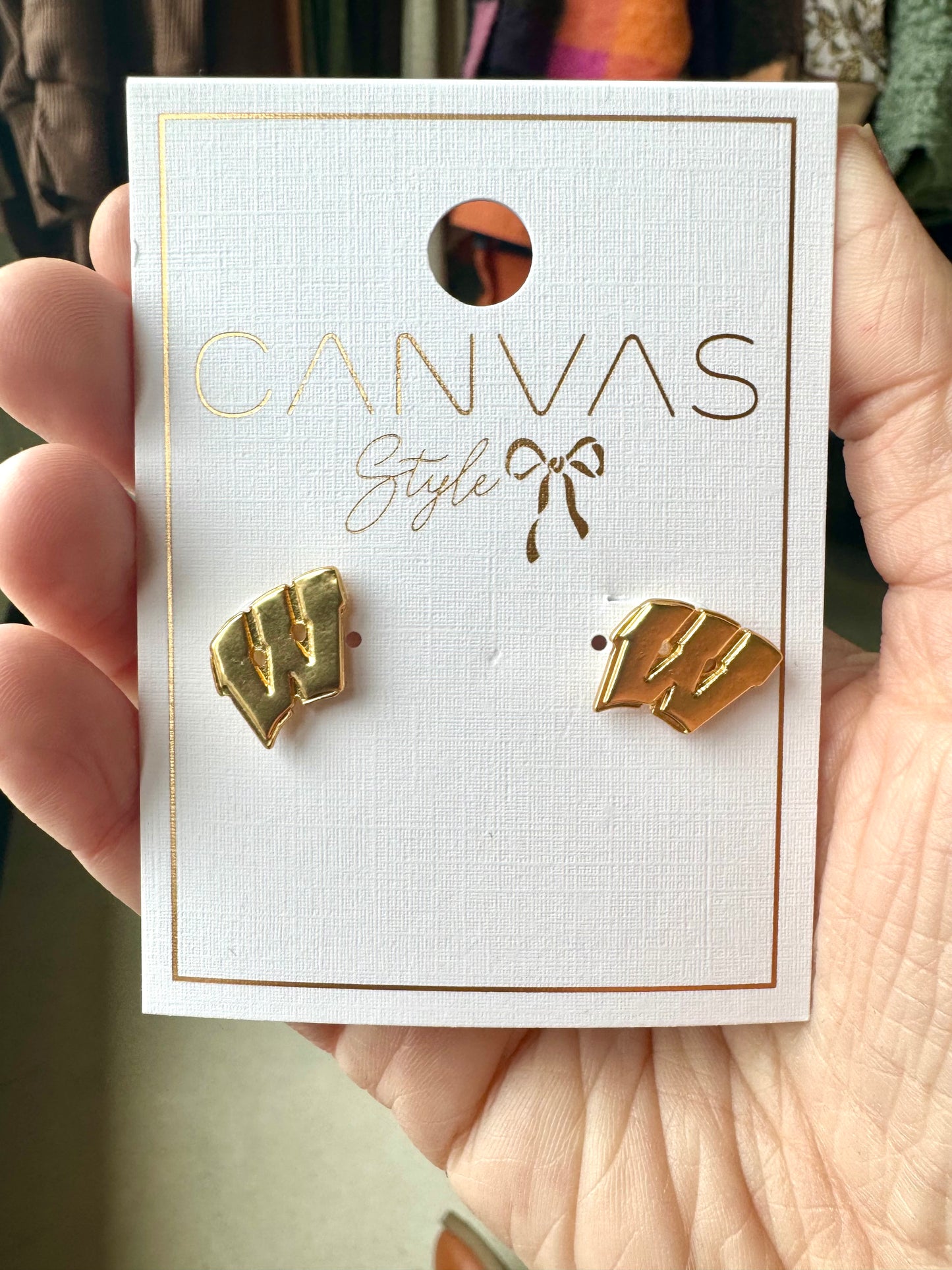 Badgers Gold Studs