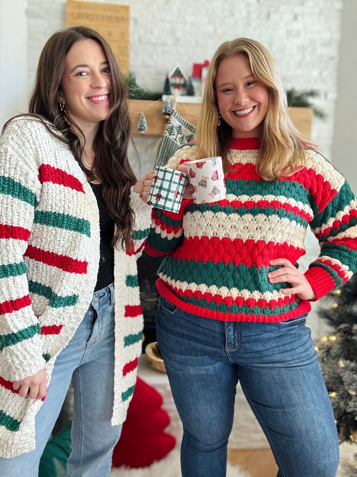 Christmas Stripes Cardigan