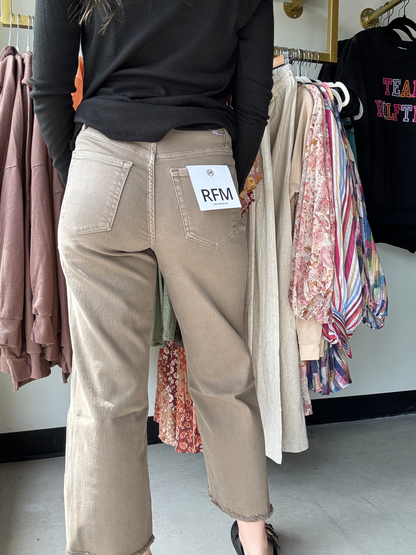 Latte Cropped Chloe Denim - RFM