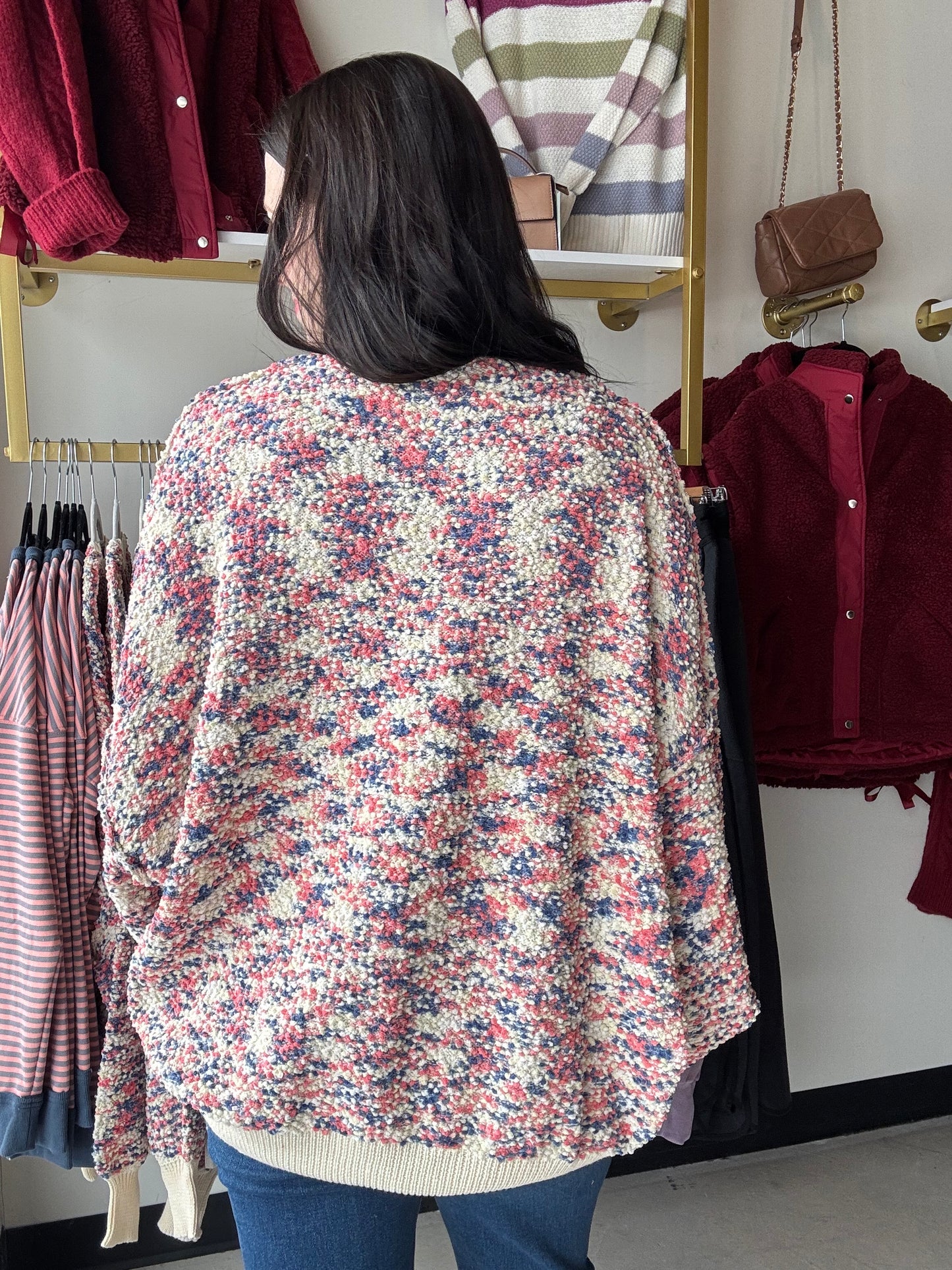 Blueberry Oatmeal Speckled Sweater
