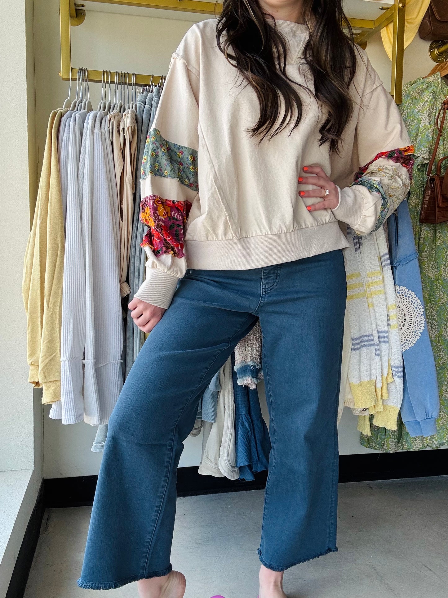 Slate Cropped Chloe Denim - RFM