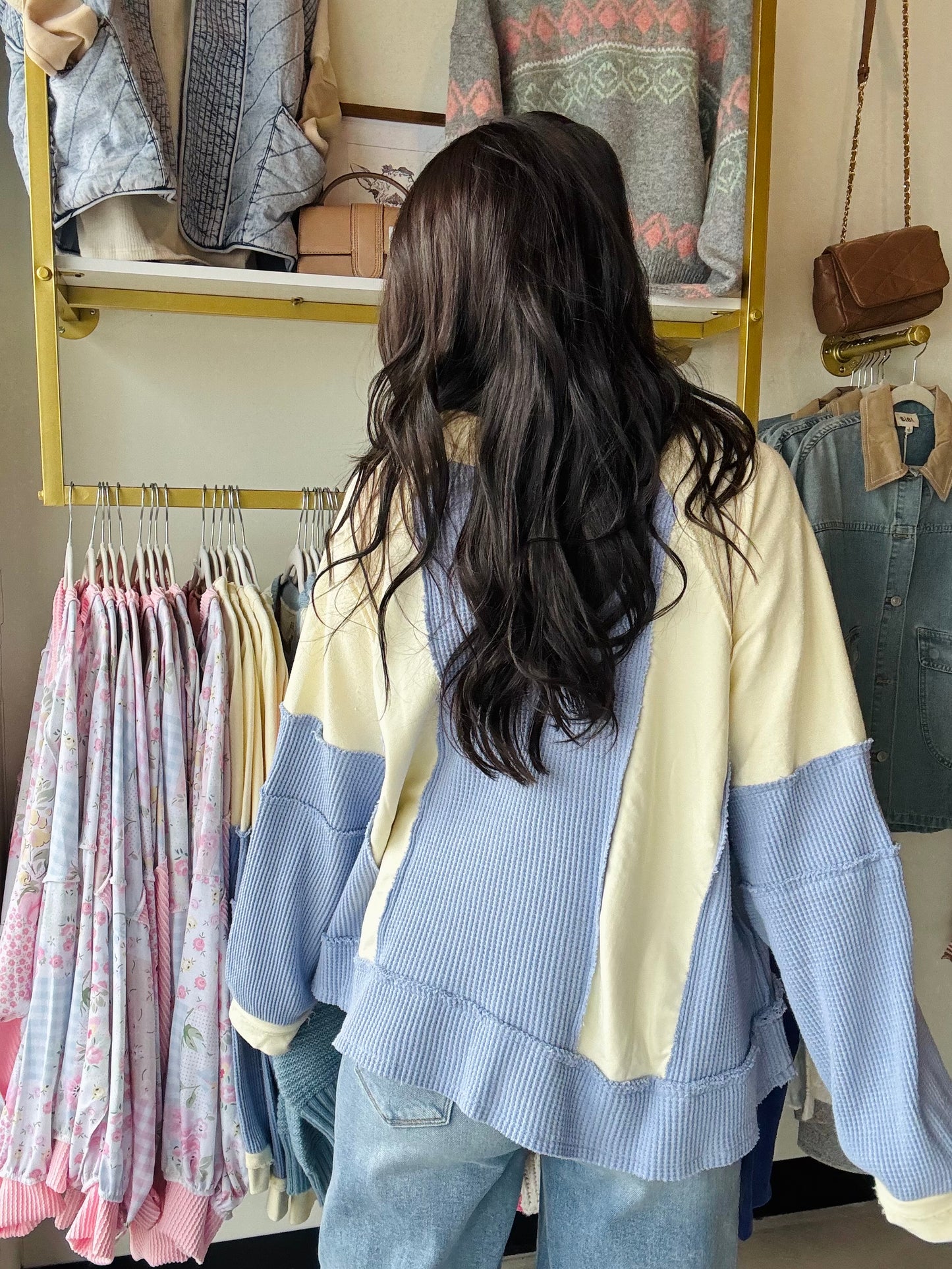 Blue Patchwork Thermal