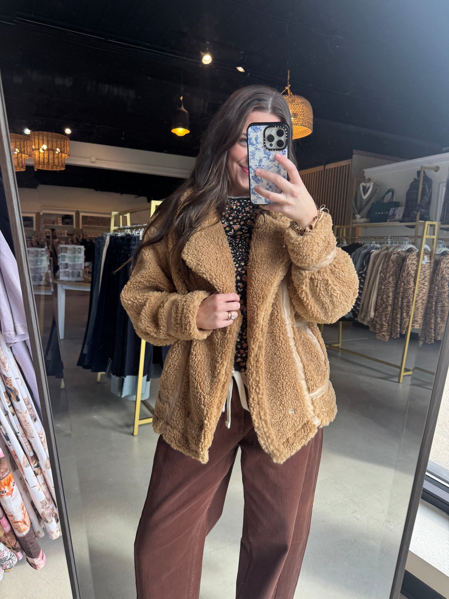 Brown Sherpa Teddy Jacket