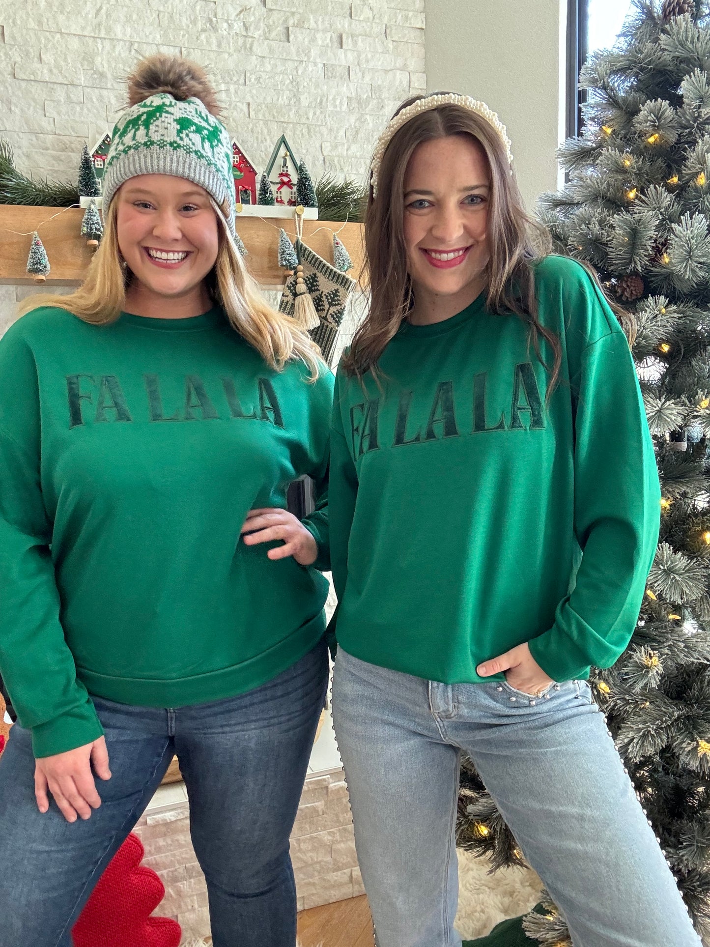 Green Fa La La Luxe Pullover