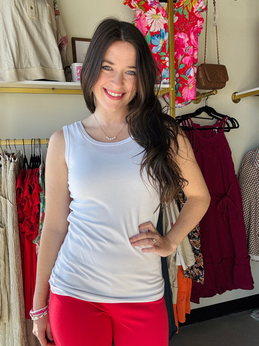 White Ava Tank