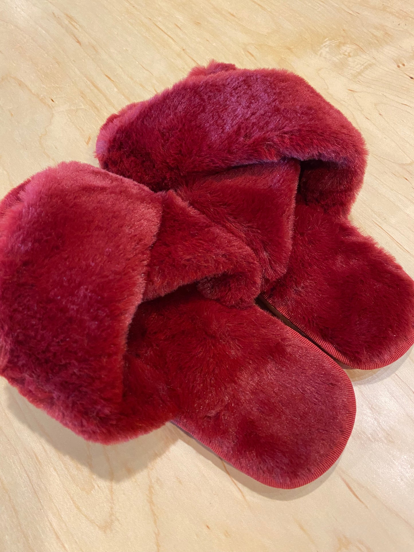 Criss Cross Slippers- Wine