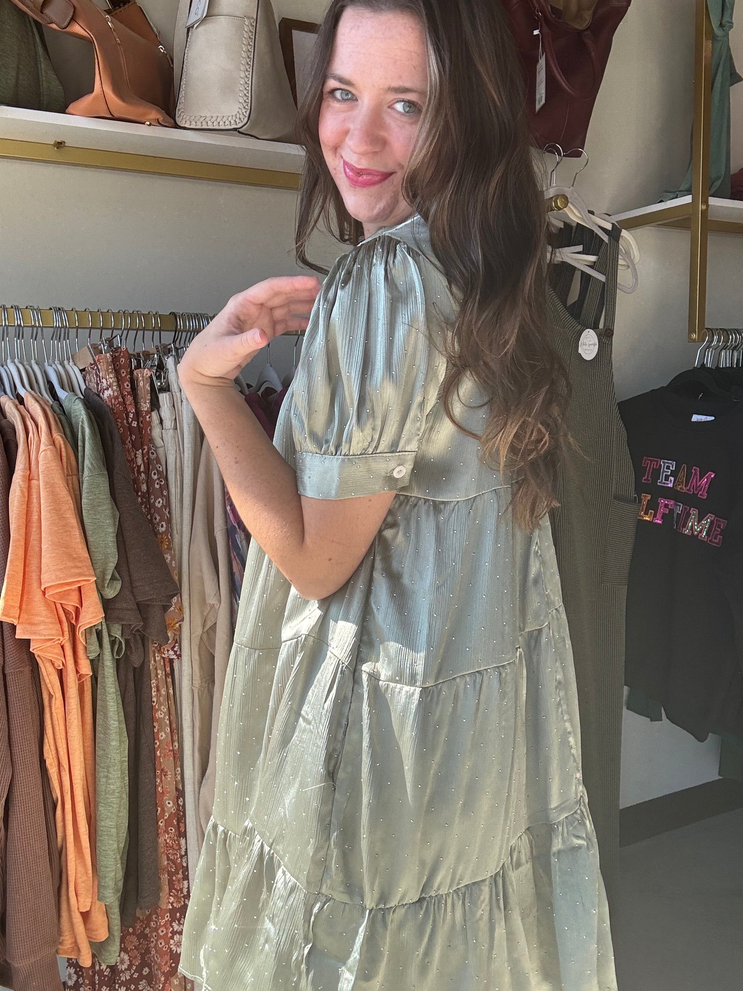 Sage Make a Statement Dress